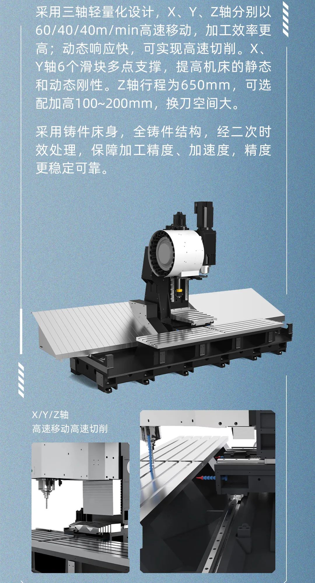 高速高效轻切削加工：型材加工中心T-V2500S
